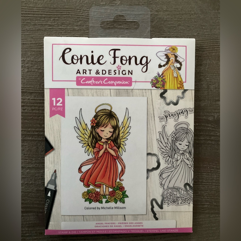 Conie Fong Angel Prayers 12pc Stamp & Die Set NEW Sealed Crafter’s Companion